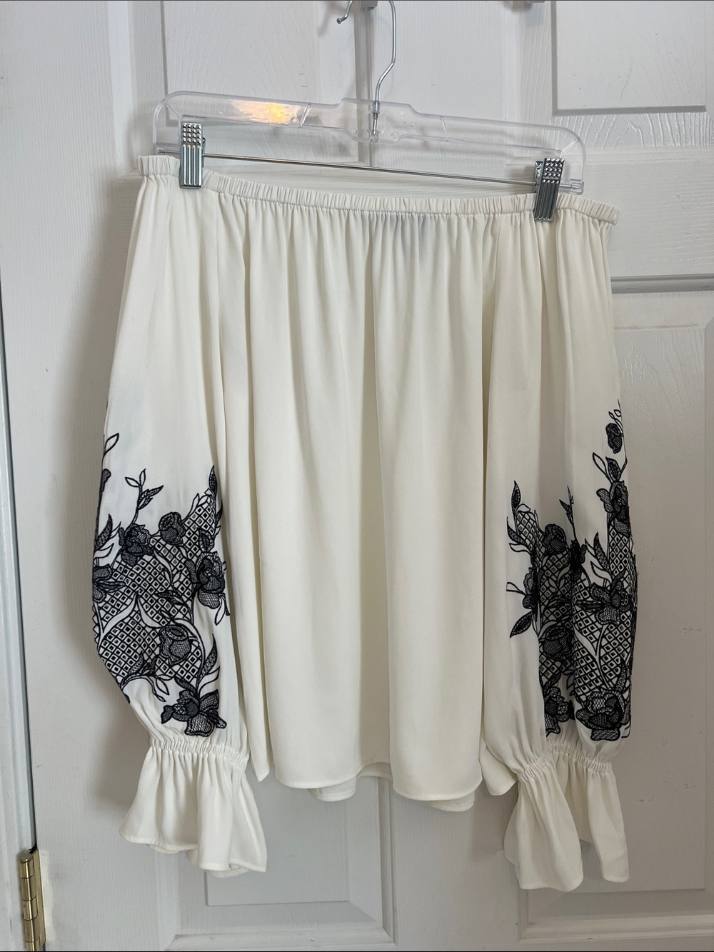 White House Black Market Ecrew Off-Shoulder Top